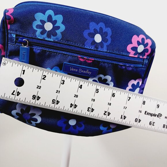 Very Bradley Blue Flowered Belt Bag 7.5 " X 7" Ellie Flowers, Fanny Pack - Picture 14 of 15